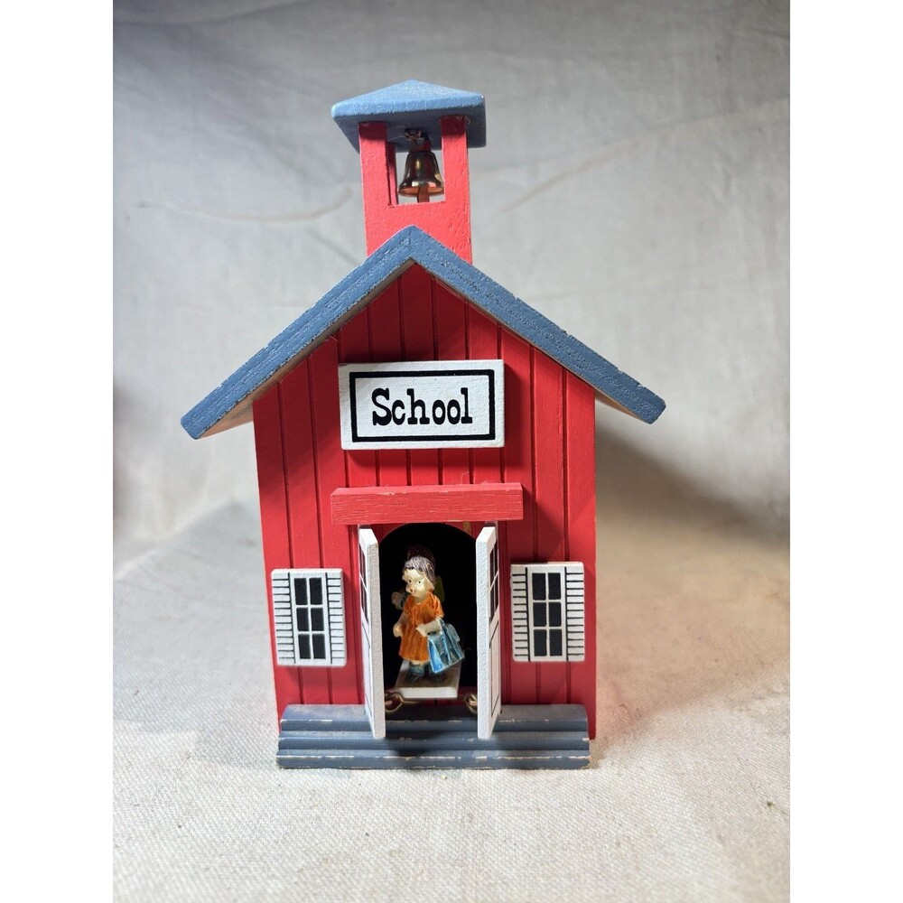 Vintage Berkeley Designs Wooden School School Days Music Box